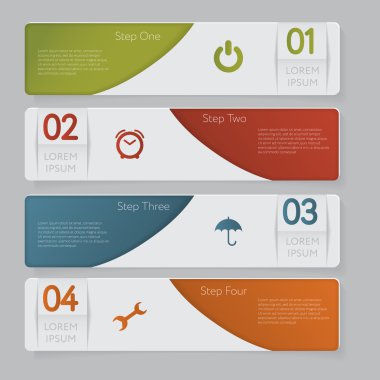 Infographic. Tasarım numara Banner şablon grafik veya Web sitesi düzeni