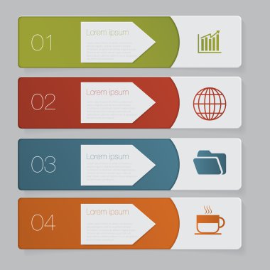 Infographic. Tasarım numara Banner şablon grafik veya Web sitesi düzeni