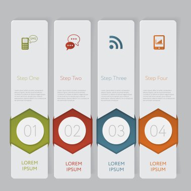 Infographic. Tasarım numara Banner şablon grafik veya Web sitesi düzeni