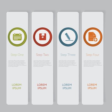 Infographic. Tasarım numara Banner şablon grafik veya Web sitesi düzeni