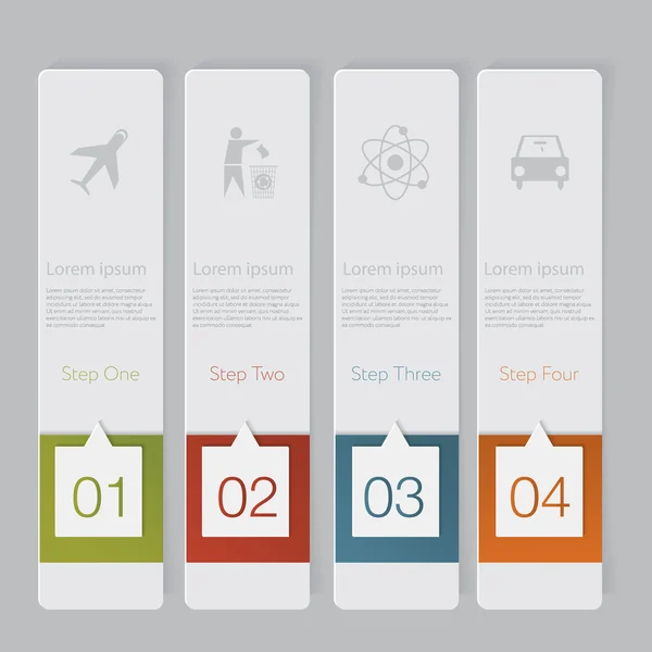 Infografica. Design numero banner modello grafico o layout del sito web — Vettoriale Stock