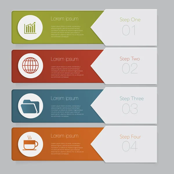 Infografica. Design numero banner modello grafico o layout del sito web — Vettoriale Stock