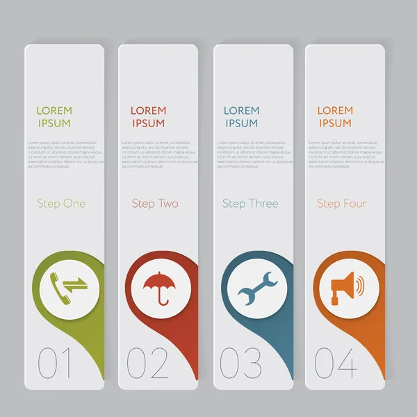 Infographic. Design aantal banners sjabloon afbeelding of website lay-out — Stockvector