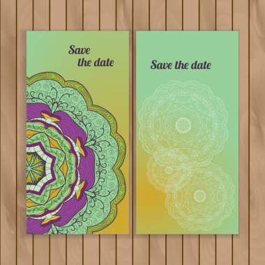 Daire dantel süs çizilmiş kartı