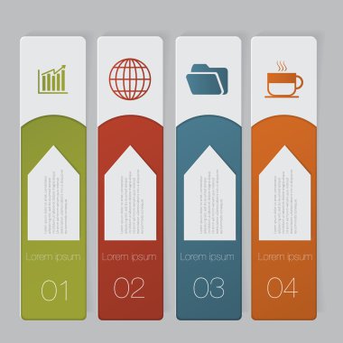 Infographic. Tasarım numara Banner şablon grafik veya Web sitesi düzeni