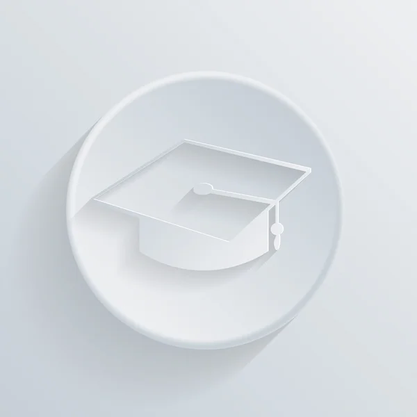 Icono de sombrero graduado — Vector de stock
