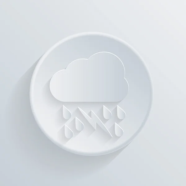 Rainy cloud with lightning icon — Stock Vector