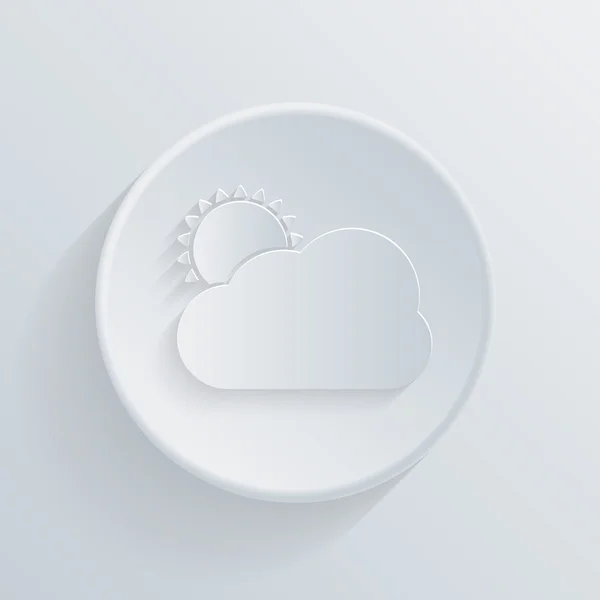 Sun behind the cloud icon — Stock Vector