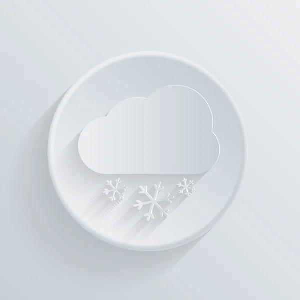 Icône nuage neigeux — Image vectorielle