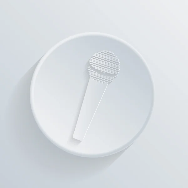 Icona del cerchio del microfono — Vettoriale Stock