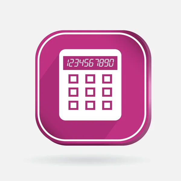 Square icon, calculator — Stock Vector