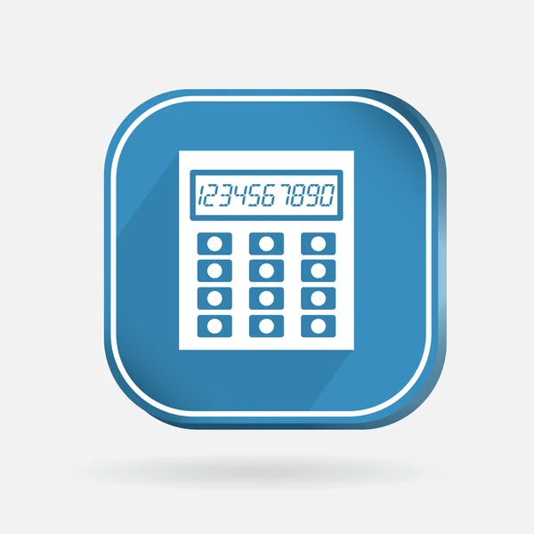 Vierkante pictogram, rekenmachine — Stockvector