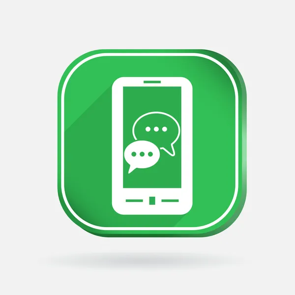 Smartphon, cloud of speaking dialogue. — Stock Vector