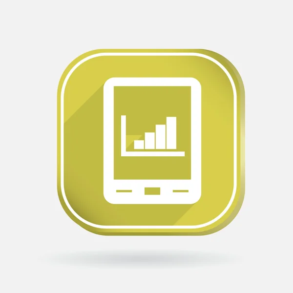 Tableta con icono de diagrama — Archivo Imágenes Vectoriales