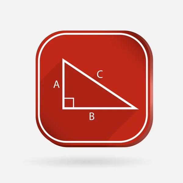 Triangle math icon — Stock Vector