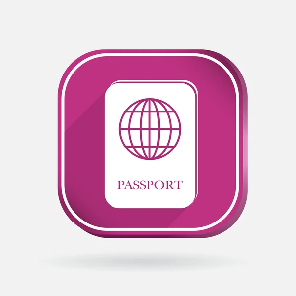 Icono de pasaporte internacional — Vector de stock