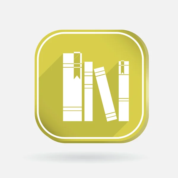 Spines of books icon — Stock Vector