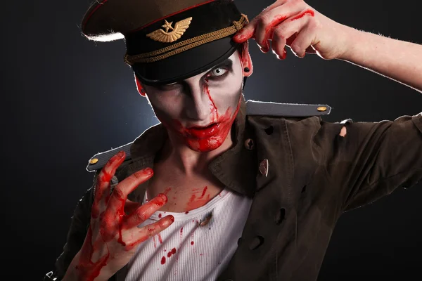 Zombie Soldier Blood — Stock Photo, Image