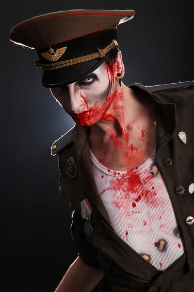 Zombie soldat blod — Stockfoto