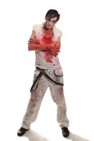 Zombie Mad man Blood — Stock Photo, Image