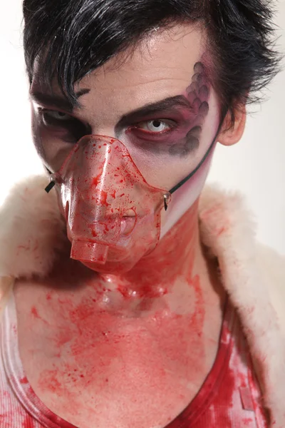 Zombie pazzo uomo sangue — Foto Stock