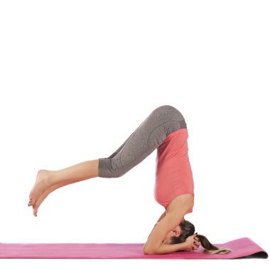 genç güzel kız yoga poz