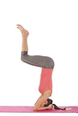 genç güzel kız yoga poz