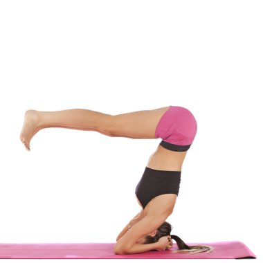 genç güzel kız yoga poz