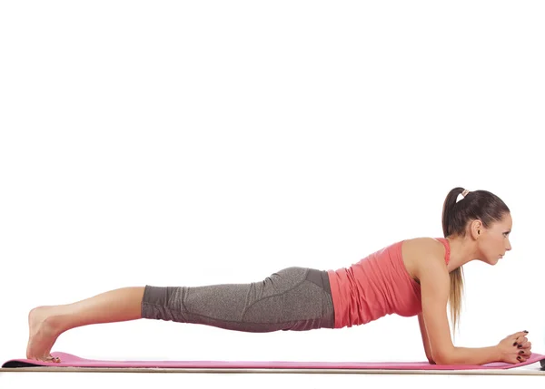 Joven hermosa chica yoga posando — Foto de Stock