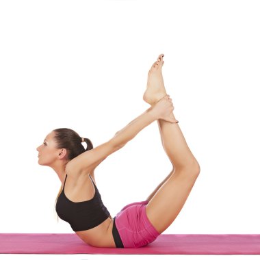 genç güzel kız yoga poz