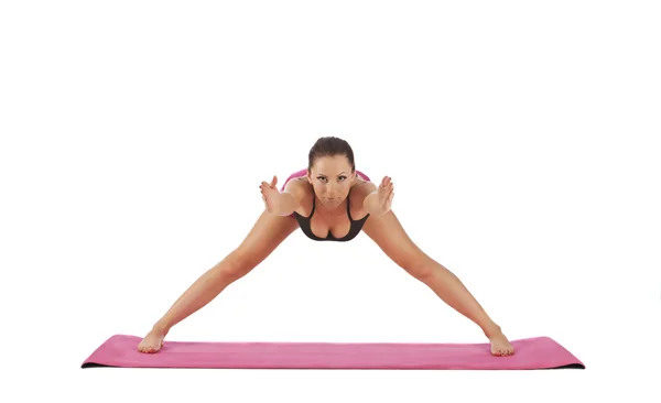 Giovane bella ragazza yoga posa — Foto Stock