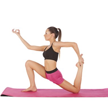 genç güzel kız yoga poz