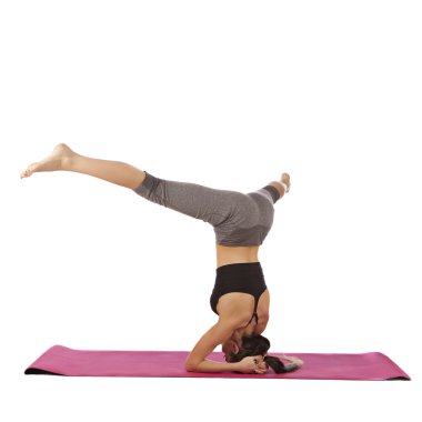 genç güzel kız yoga poz