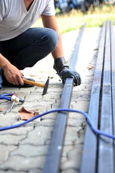 A welder in action — Stock Photo, Image