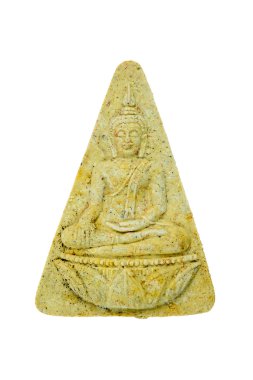 Beyaz arka planda küçük Buda resim
