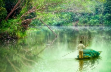 oarsman nongchangkod Nehri, chiangrai, Tayland 