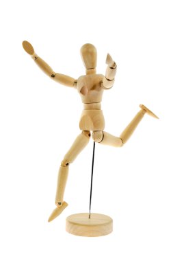 Beyaz arka plan üzerinde izole ahşap resim çalışması 