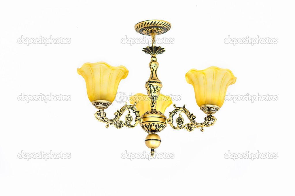 modern lamp for decoration on white ceiling