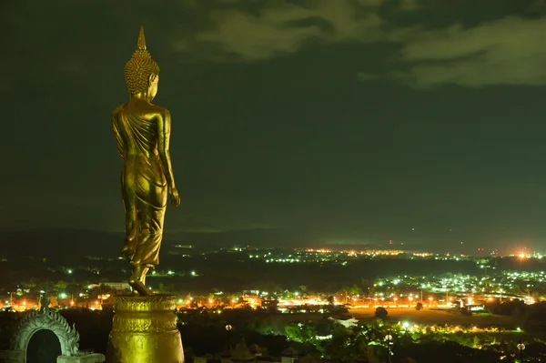 Buddha standing on a mountain Wat Phra That Khao Noi, Nan — Stock Photo, Image