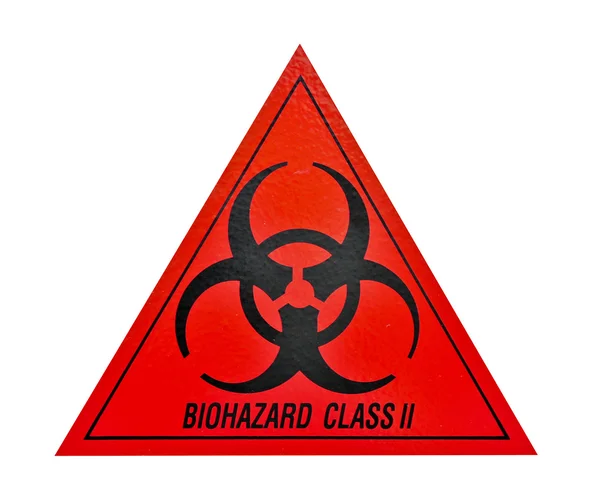 Biorisicoteken klasse ii symbool van biologische bedreiging waarschuwing, zwart — Stockfoto
