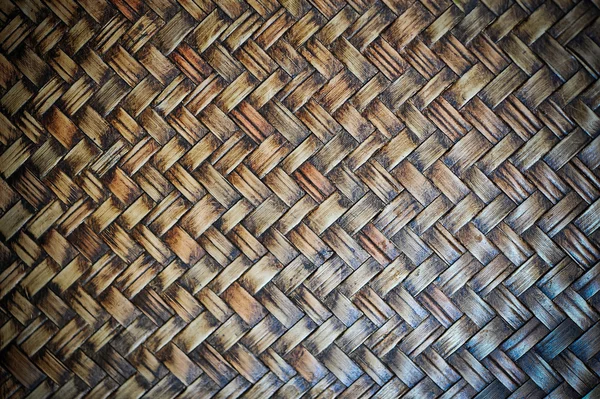 Woven brown wicker basket pattern background texture — Stock Photo, Image