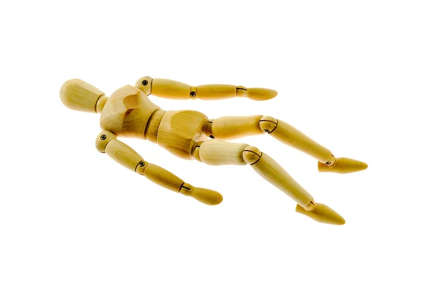 beyaz zemin üzerinde izole uyuyan ahşap şekil 