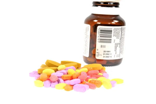Pills on white background — Stock Photo, Image