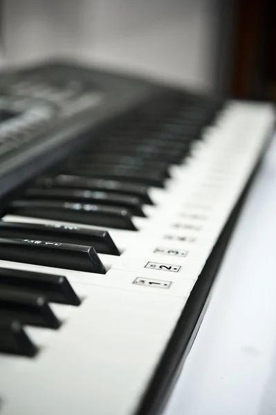 Pianotangenter närbild — Stockfoto