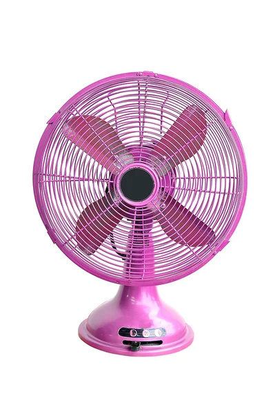 Rosa Ventilator auf weißem Hintergrund — Stockfoto