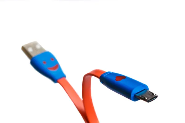 Kabel USB lub przewód do ładowania. — Zdjęcie stockowe
