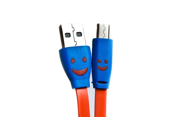 USB-kabel eller sladd för laddning. — Stockfoto