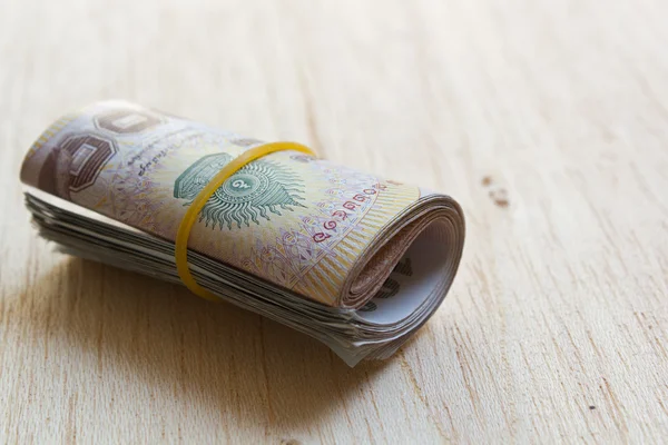 A roll of Thai money. — Stock Photo, Image