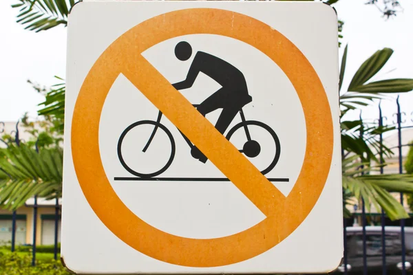 No bicycle sign. — Stock Photo, Image