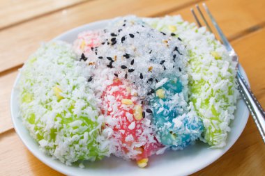 Mung fasulye Pilav-krep, Tay tatlı.